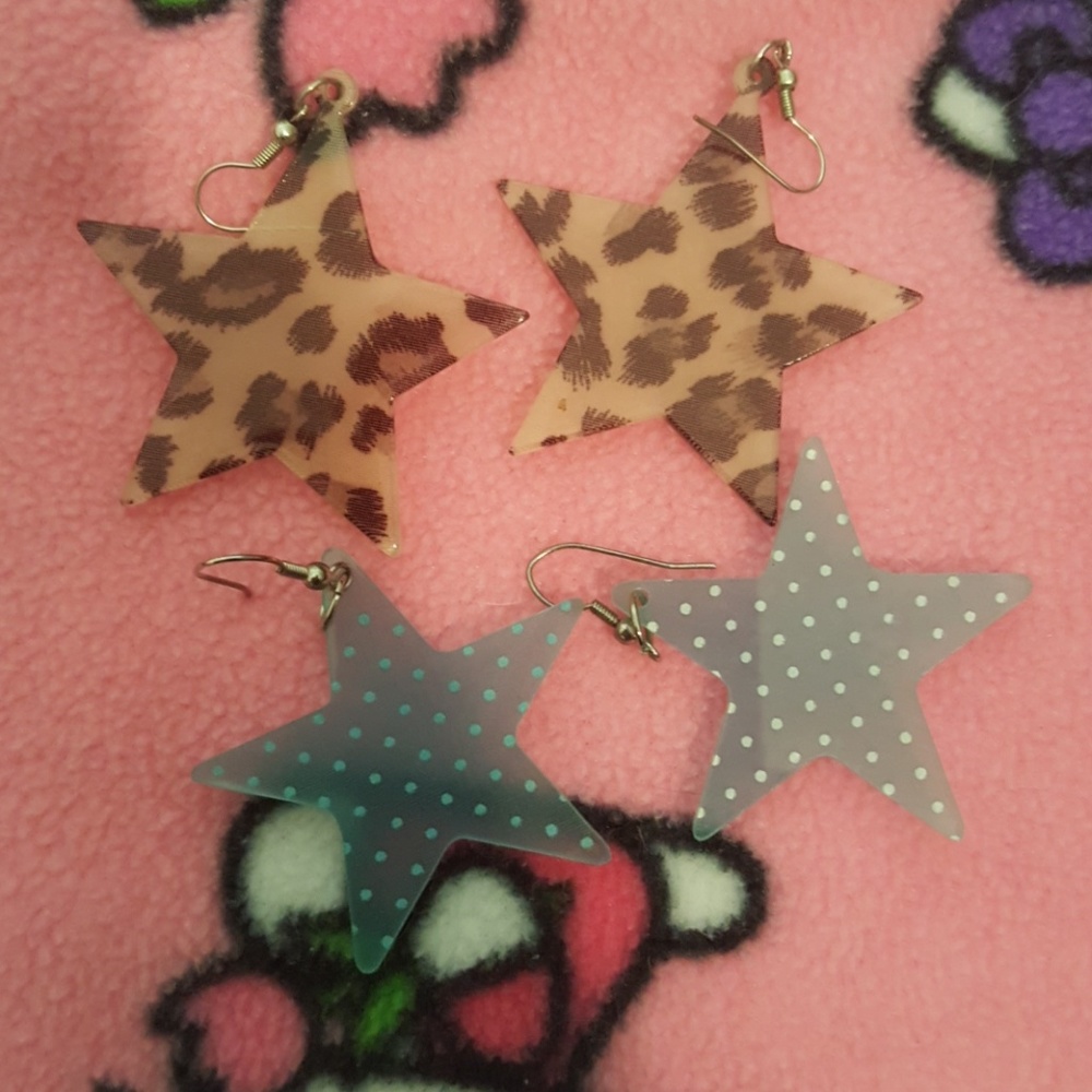 2 Pair of Star Earrings